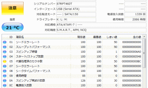 SMARTエラー画面