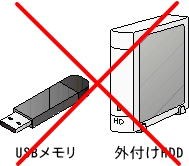 USB,HDDは使いません。