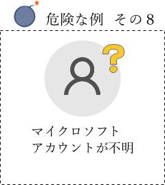 マイクロソフトアカウントが不明
